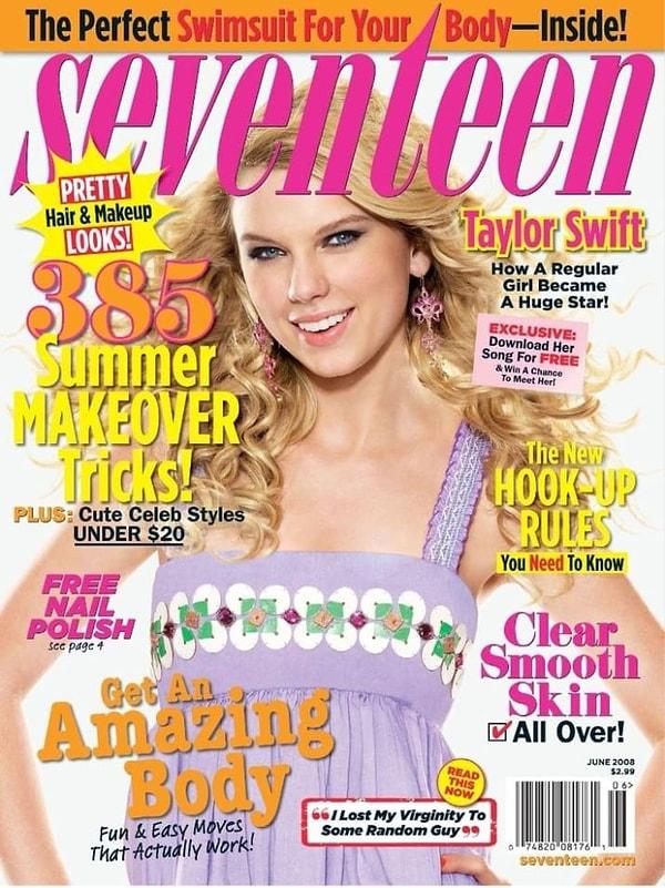 4. Taylor Swift 2008 yılında henüz 18 yaşındayken