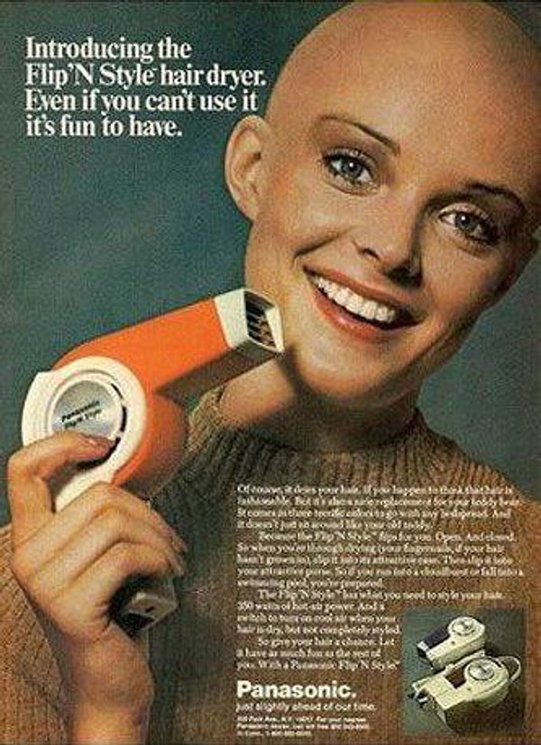 14. "Даже если у вас нет волос, просто весело пользоваться иногда феном"