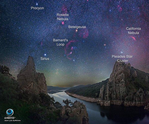 6. İspanya'daki Monfragüe Milli Parkı'nın Üzerindeki Karanlık Kış Göğü