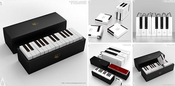 Marais Piano Cake Packaging by Kazuaki Kawahara