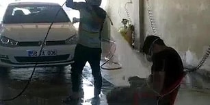Sivas'ta Bir Oto Yıkama: Çalışanını Sandalyeye Bağlayarak Tazyikli Su Tutan İşveren 'Şakalaşmış'