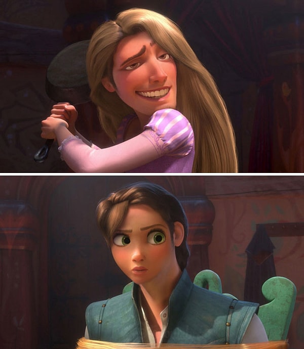 2. Флин Райдер и Рапунцель из "Рапунцель: Запутанная история"