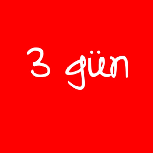 3 gün!