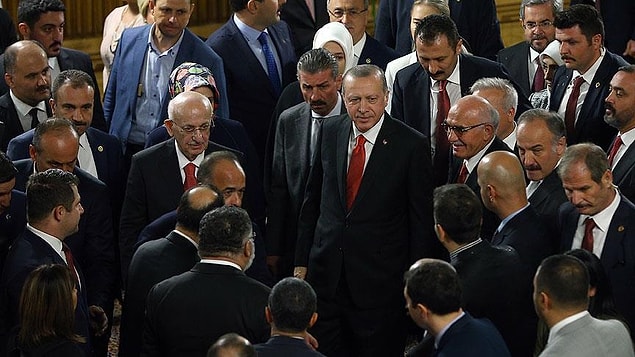 Yeni yasama yılının başlaması dolayısıyla Meclis'te resepsiyon verildi.