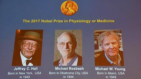 2017 Nobel Tıp Ödülü'nün bu seneki sahipleri Jeffrey C. Hall, Michael Rosbash ve Michael W. Young oldu.