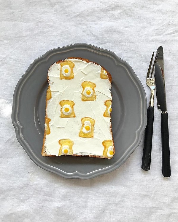 13. И даже яичница в тосте