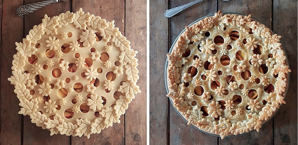 Время печь пироги: Немецкий кондитер демонстрирует, как выглядят ее изделия до и после приготовления