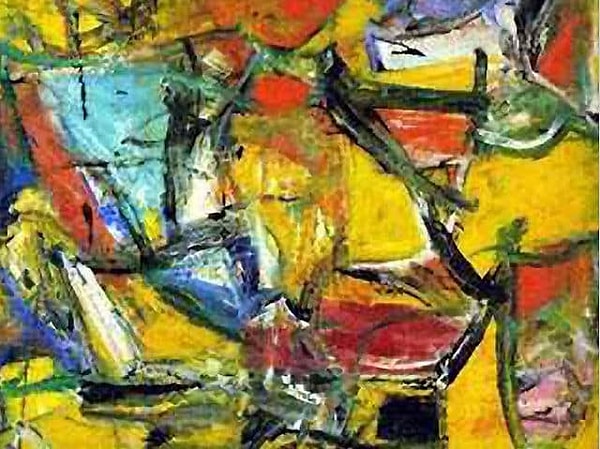 8. Выберите слово, чтобы описать картину "Полицейская газета" Виллема де Кунинга