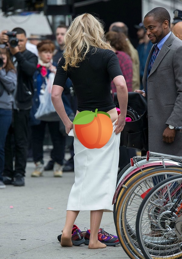 10. Момент, когда Кэтрин Хайгл потеряла юбку на съемках