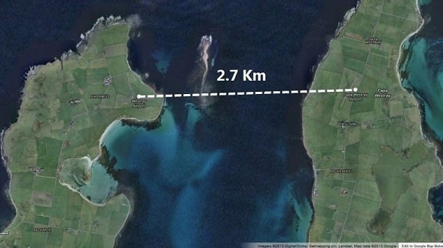 Aralarındaki mesafe sadece 2,3 kilometre.