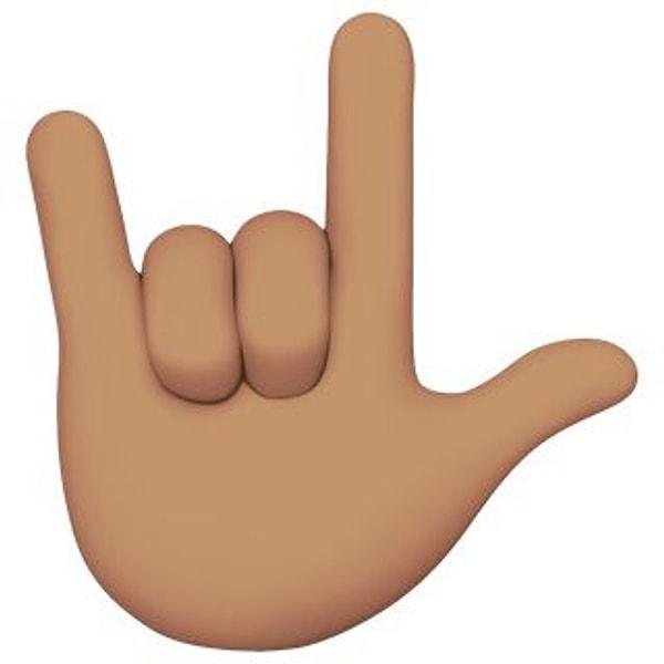 Bu yeni emoji ise Amerikan İşaret Dili'nde "Seni seviyorum." anlamına geliyor.