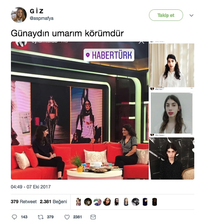 Sosyal medya yine tüm acımasızlığıyla devredeydi tabii. Bir kullanıcı Öykü'den bahsederek "Umarım körümdür" yazan bir tweet attı.