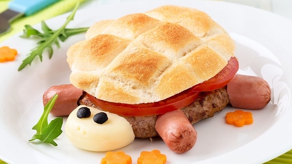 8. Живая черепашка в бутерброде