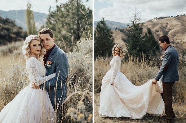 10. И мы ее понимаем. Согласитесь, невеста выглядит просто сногсшибательно в этом винтажном платье.