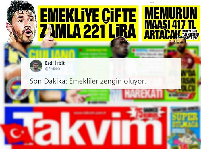 Sosyal Medya Gündemi: Bir Vatandaşın Gözünden Takvim Gazetesinin 'Emekliye Müjde' Haberleri