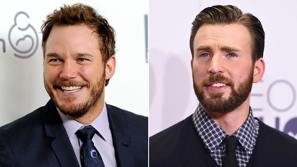 19. Крис Пратт и Крис Эванс