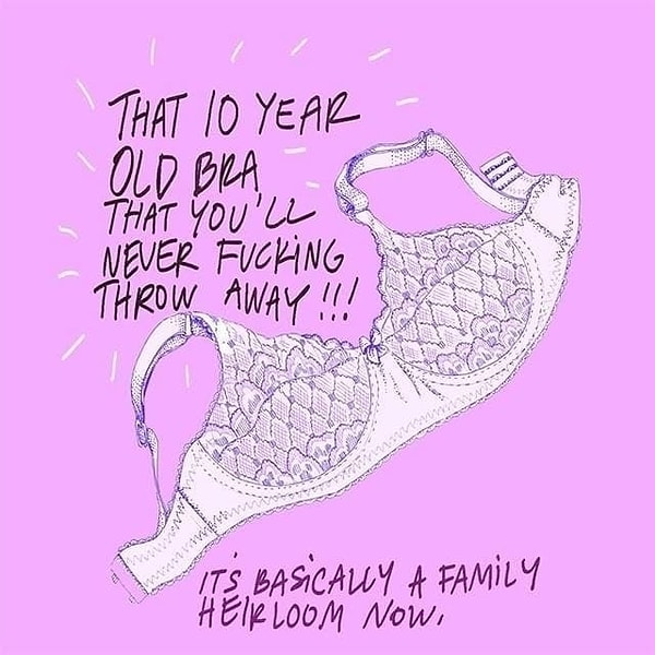 15. Носить один и тот же бюстгальтер вечность. Не стирая. СОВСЕМ!