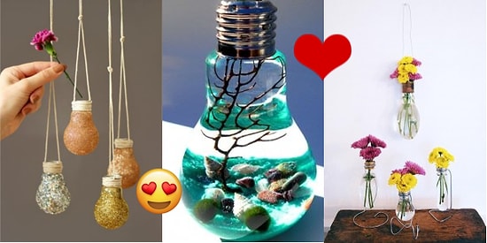 Bozulmuş Ampulleri Ev Dekorasyonunda Kullanarak Harika Dönüşüme Şahit Olmak İster misiniz?