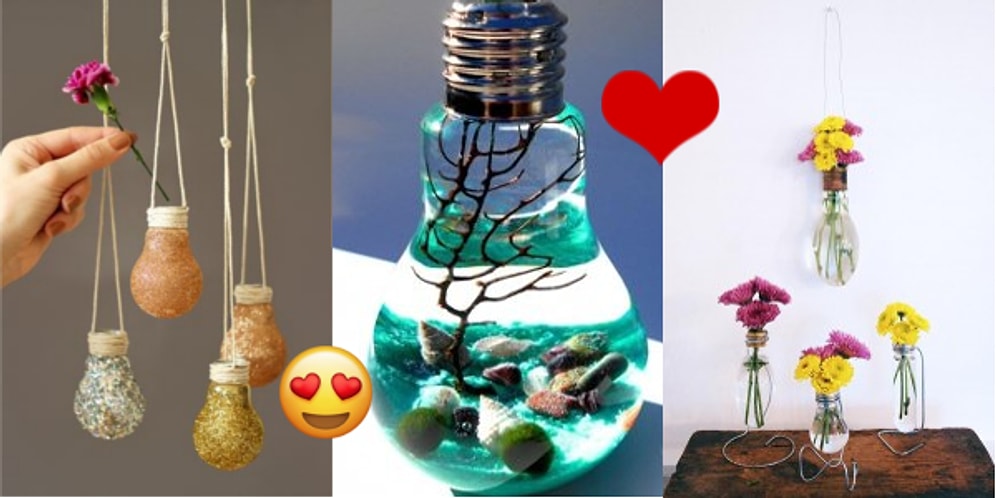 Bozulmuş Ampulleri Ev Dekorasyonunda Kullanarak Harika Dönüşüme Şahit Olmak İster misiniz?