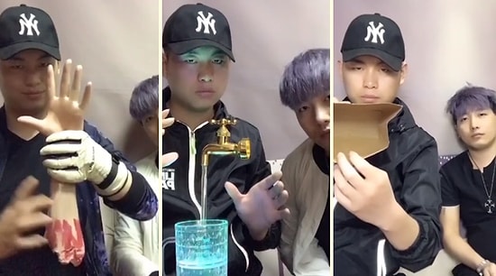 Arkadaşının İllüzyon Hilelerini Tek Tek Açığa Çıkartan Robot Görünümlü Mor Kafalı Eleman