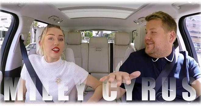 James Corden'la Carpool Karaoke'de Sıra Miley Cyrus'da!