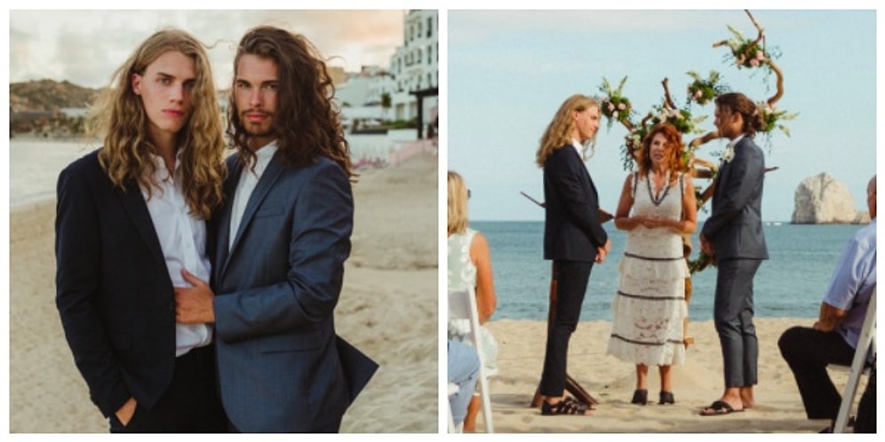 Evlenirken Sade Bir Tören Tercih Etse de İnternet Şöhretinden Kaçamayan İki Güzel Adam! 🔥