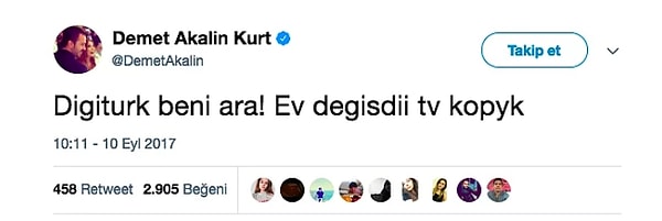 Biliyorsunuz Demo müşteri hizmetlerini aramayı pek sevmez. Hatta işi olduğu kuruma mention bile atmaz ama işi her türlü görülür.