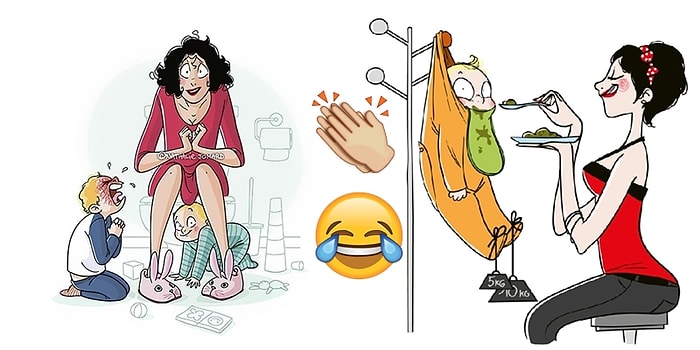 Dünyanın En Zor Mesleği Olan Anneliği En Dürüst ve Eğlenceli Şekilde Sergileyen İllüstrasyonlar