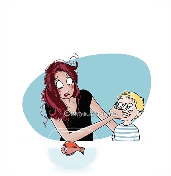 23. Ты никогда не знаешь, что тебе делать, когда любимое домашнее животное твоего ребенка уходит в мир иной 😶