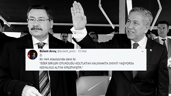 Bülent Arınç'tan Melih Gökçek'e İmalı Gönderme: 'Koltuğundan Kalkmakta Sıkıntı Yaşıyorsa Altını Kirletmiştir'
