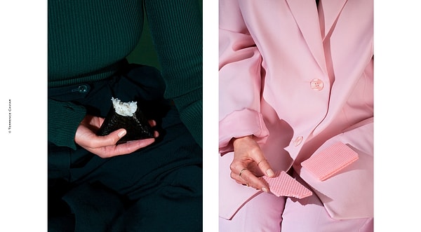 Творческий дуэт создателей проекта "Terrence Caviar" состоит из фотографа Келси Мак-Клеллан (Сан-Франциско) и стилиста и арт-директора Мишель Магуайр. Идеей для создания этой серии фото послужили люди, не имеющие возможности сидеть и обедать за столом.