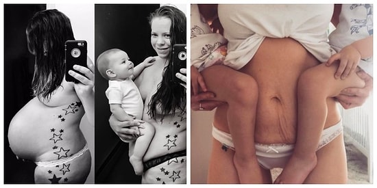 Doğum Sonrası Vücuduyla Annelik Mucizesini Yansıtan 14 Kadından Gerçekçi Fotoğraflar