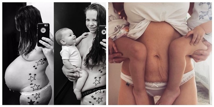 Doğum Sonrası Vücuduyla Annelik Mucizesini Yansıtan 14 Kadından Gerçekçi Fotoğraflar