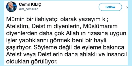 "Ateist ve Deistler Daha Ahlaklı ve İnsancıl" Açıklamasıyla Gündeme Oturan İlahiyatçı