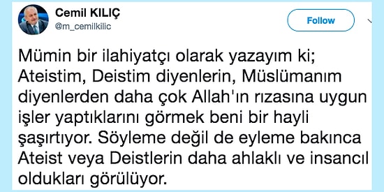 "Ateist ve Deistler Daha Ahlaklı ve İnsancıl" Açıklamasıyla Gündeme Oturan İlahiyatçı