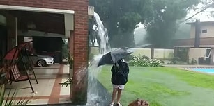 Yağmur Suyuyla Oynarken Yanı Başına Yıldırım Düşen Çocuk