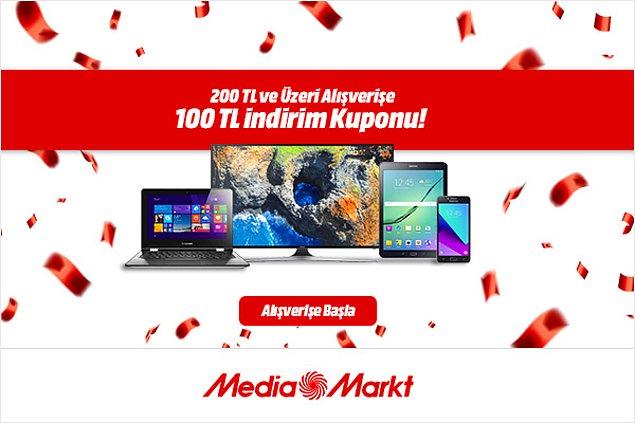 MediaMarkt’ın 10. Yılına özel indirimleri hemen yakala! Üstelik her 200 TL ve üzeri alışverişe 100 TL indirim kuponu hediyesini kaçırma!