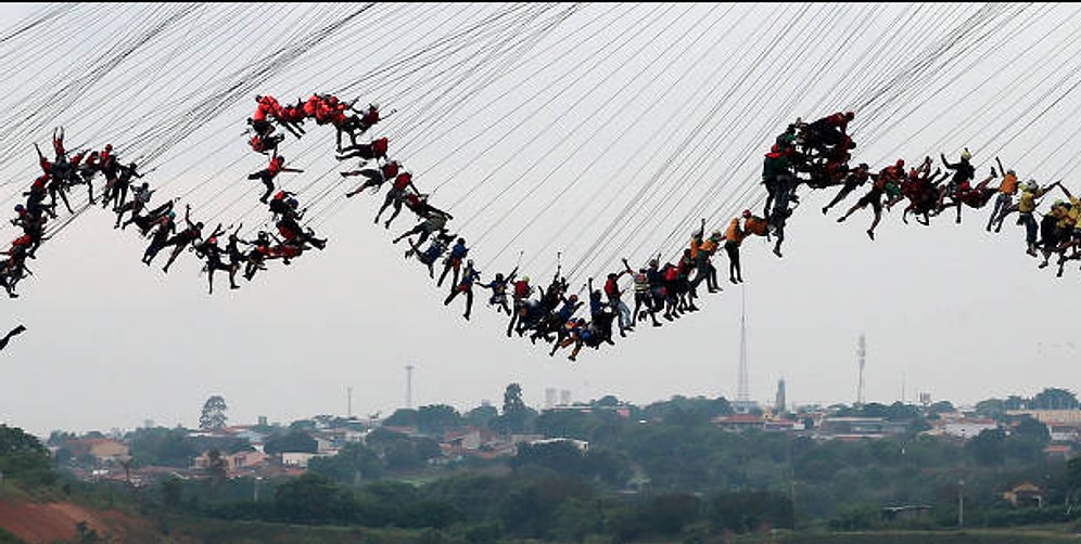 245 человек одновременно спрыгнули с моста в Бразилии
