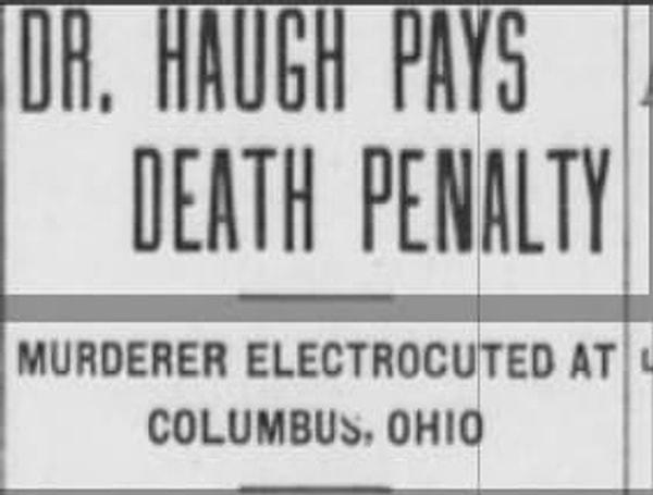 4. Dr. Oliver Haugh cinayetleri, 1905
