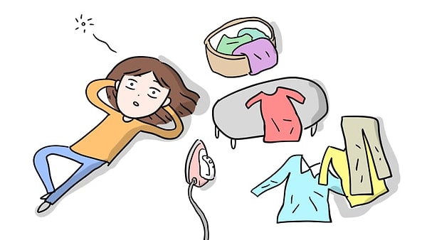 5. Девушки ненавидят глажку, потому что у этого процесса просто нет конца и края