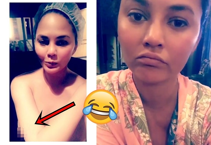 Chrissy Teigen'ın Snapchat'te Yanlışlıkla Memesi Göründü, Dalga Geçen Yine Kendi Oldu!