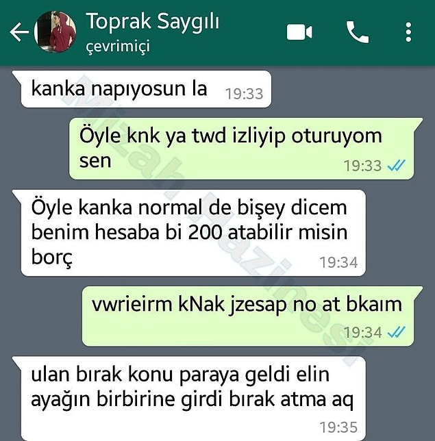 4. Kimyan bozuldu kanka