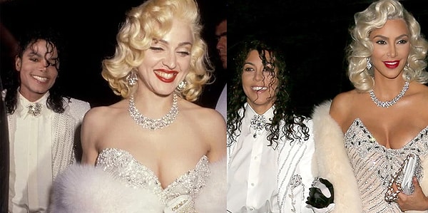 7. Ким и Кортни Кардашян в образе Мадонны и Майкла Джексона