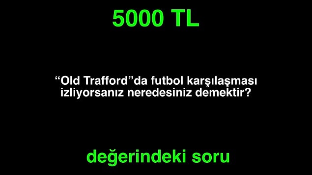Doğru cevap! 3000 TL kazandın.