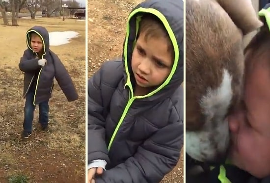 Bir Süredir Kayıp Olan Köpek Dostuna Kavuşan Çocuğun Tarifsiz Mutluluğu