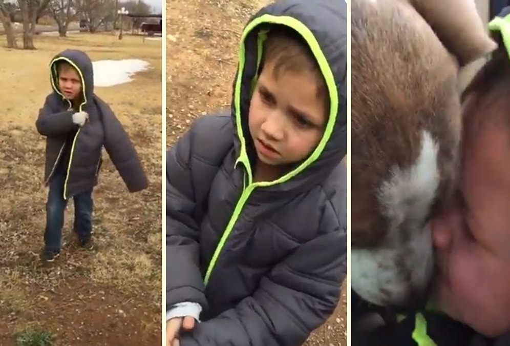 Bir Süredir Kayıp Olan Köpek Dostuna Kavuşan Çocuğun Tarifsiz Mutluluğu