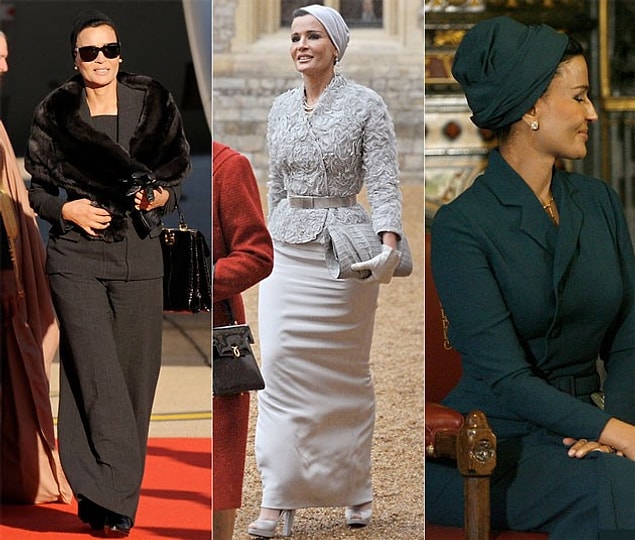 12. 58 yaşındaki Sheikha Mozah, Katarlı ve tam bir moda ikonu. Kendi kendine elde ettiği serveti 10 milyon dolardan fazla.