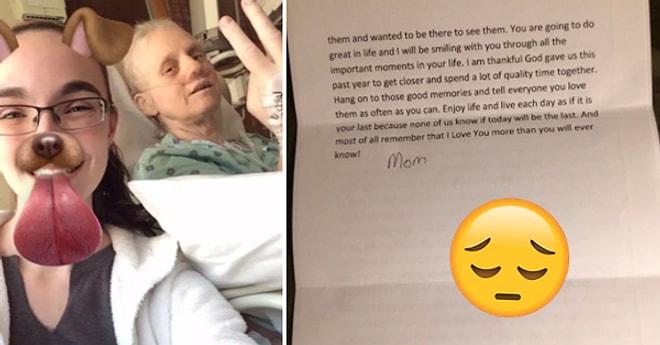 Kanser Hastası Bir Annenin Hayata Veda Etmeden Önce Kızına Yazdığı Anlamlı Mektup
