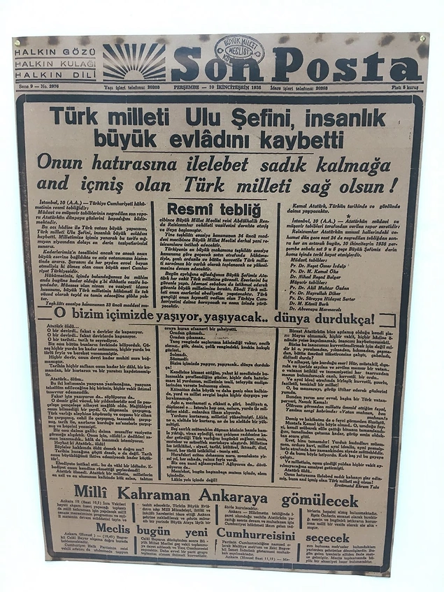 Mustafa Kemal Atatürk’ü bir kahraman olarak adlandıran Son Posta, dünya durdukça O’nun içimizde yaşayacağını söyledi.
