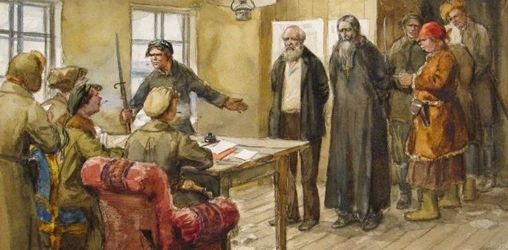 Россия 100 лет назад: Суровая реальность революции 1917 года в рисунках современника